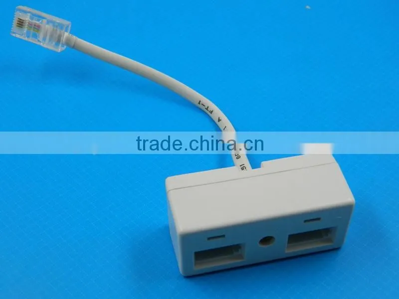 RJ45 to Dual US BT Socket Secondary Telephone Adapter