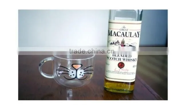 Moustache glass cup with Handle glass cup milk cup Beard cup Smiley Face cup Milk Cup novelty glass cup