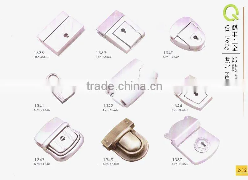 Qifeng new design metal lock,bag lock,bag accessories