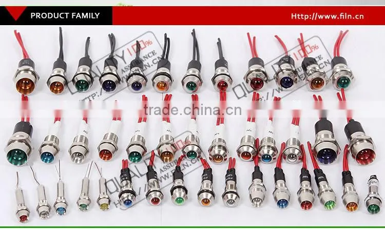 PCB high LED 8mm green 12v led lamp