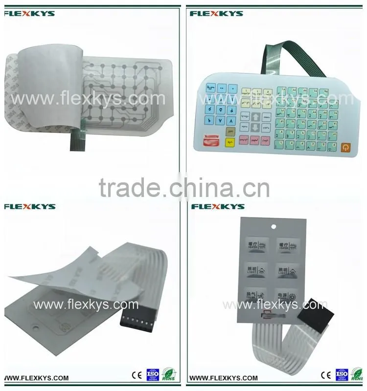 Hobby Robot custom prototype LED intergrated embedded poly dome membrane switch