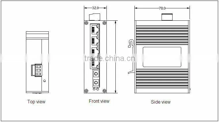 5 Port Unmanaged Industrial Ethernet networking Switches with 4+1G, InMax i305C