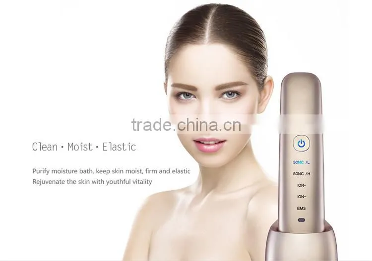 5 colors available 2016 pink white golden purple black new arrivals deep action beauty device ultrasound skin scrubber