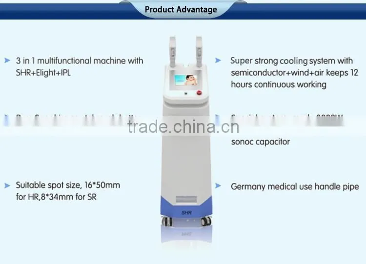 3 in 1 professional multifunctional shr ipl elight hair removal beauty machine anti aging women skin rejuvenation