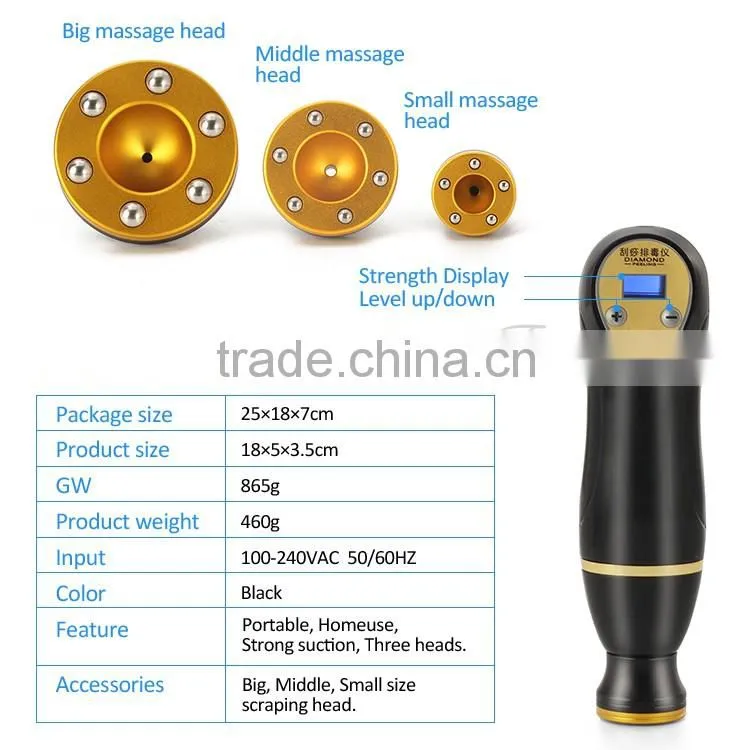 3 in 1 function body massage digital meotherapy scrap machine