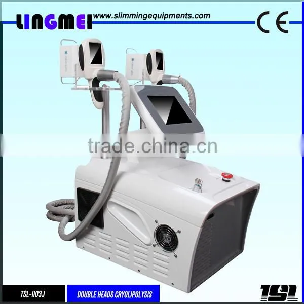 High effective double cryo heads new cool fat freezing instrument