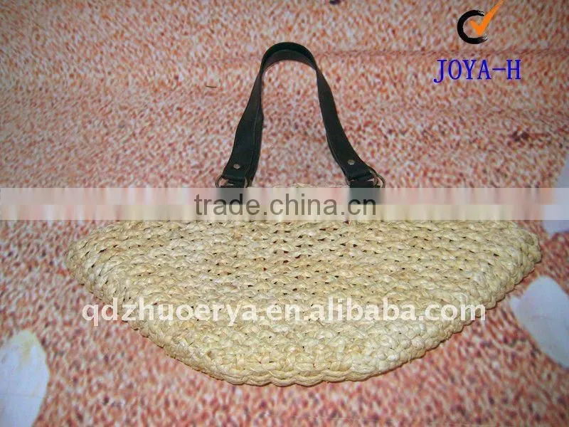 four color crochet women straw summer handbag
