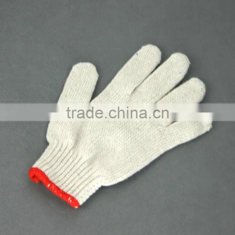 white color cotton glove safety cotton working gloves knitted cotton gloves