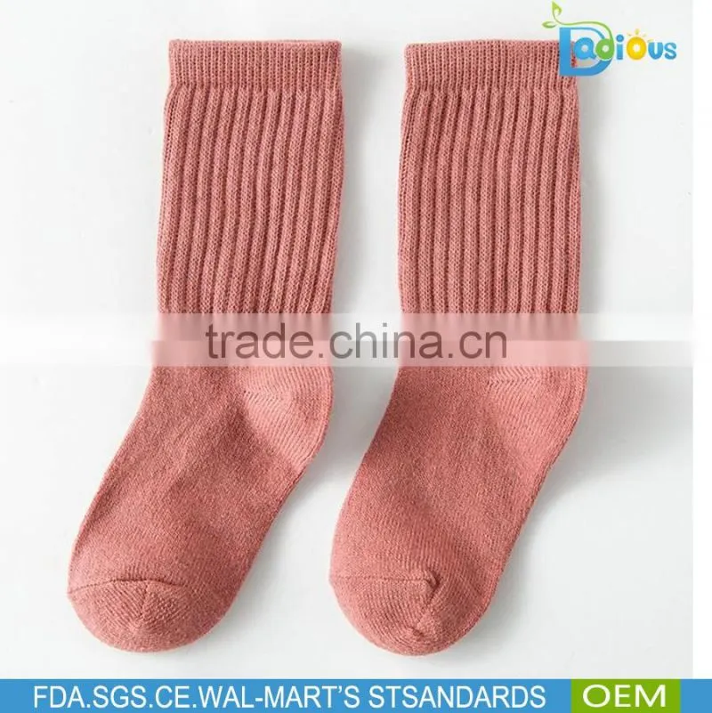 New design hot sale eco hosiery baby socks cartoon fox animal knee high socks
