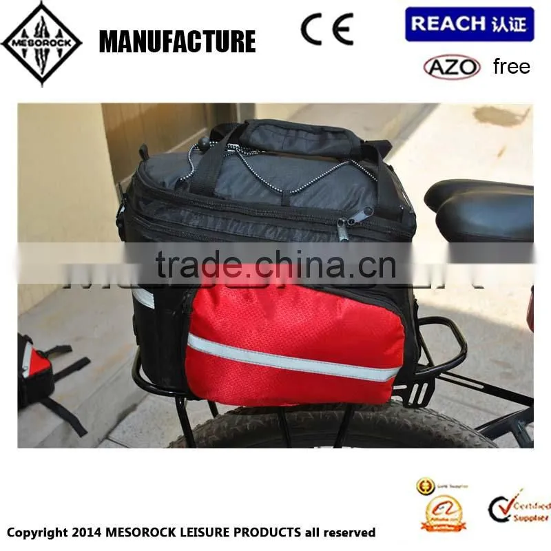 Extensible Bike Cycling Rear Seat Carrier Bag Pannier Quick Release