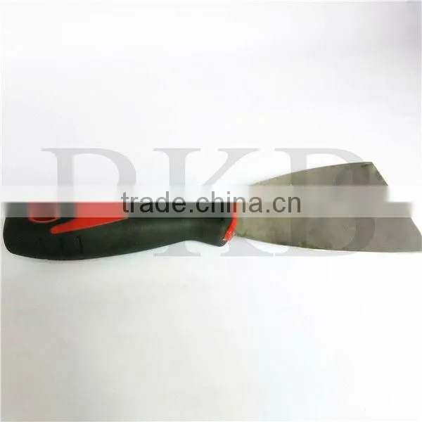 3 inch stainless steel putty knife with soft double color rubber handle