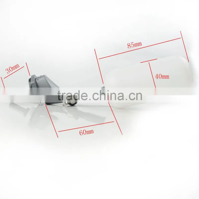 Mini Plastic Float Valve, Tank Mount, Adjustable Arm, 1.5 gpm at 60psi 1/4" Barbed