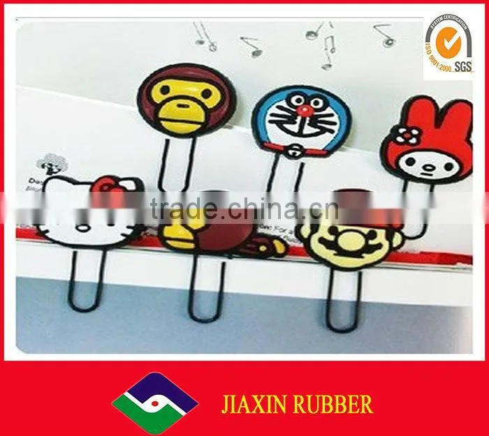 Wholesale cute animal shape of silicone bookmarks for kids JX-100147