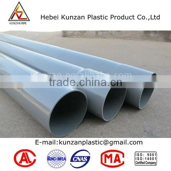 Grey 4 inch pvc drainage pipe manufacturer cheapest price $0.89 per meter