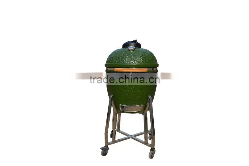 Cylinder shape ceramic made kamado grill with high BBQ value
