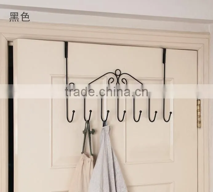 Over the Door 5 Hook Rack - Decorative Hanger for Hanging Your Clothes - Coat