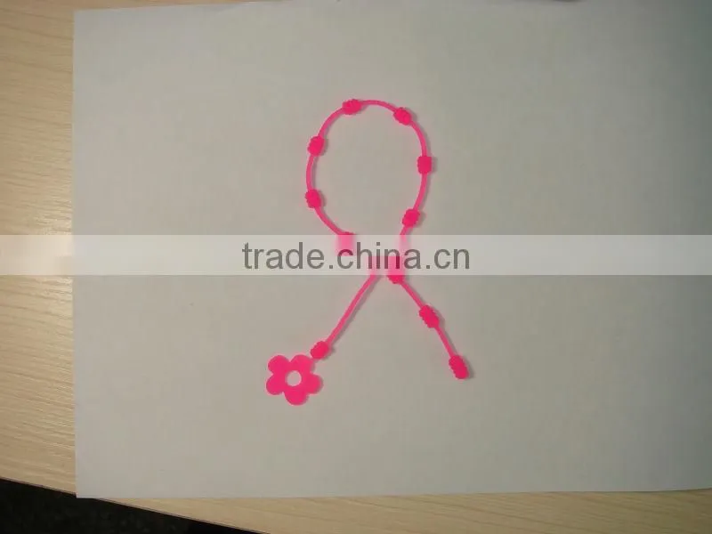 Hot Selling Heart Shaped silicone Bracelet