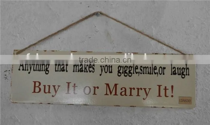 2016 custom antique french metal hanging door signs