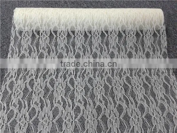 Ivory color flower wrap mesh decor roll