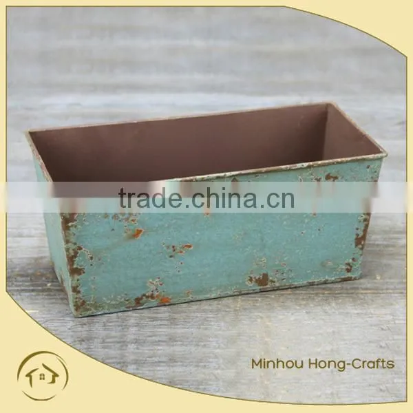 hot sale autumn blue flower pot square, unique flower pot ideas