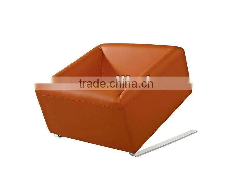 China supplier leather aluminum office armchair without casters(EOE brand)