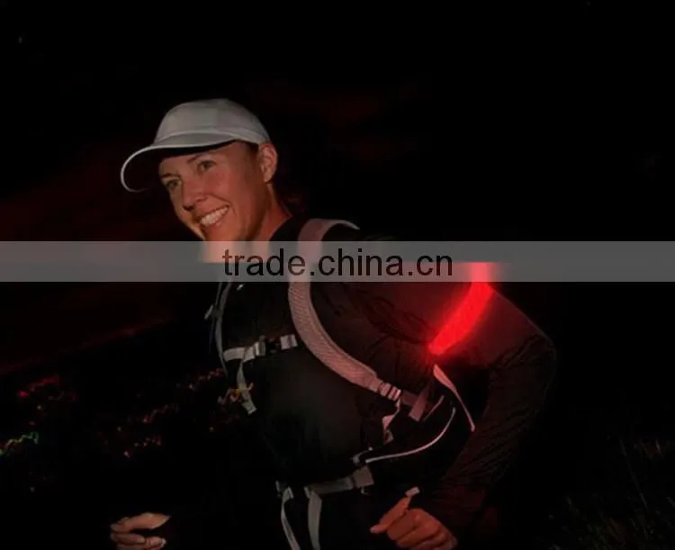 Custom logo outdoor sport running red warning led safety armband