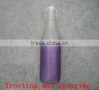 2016 1 liter swing top glass bottle with more colors/beverage bottle/drink bottle