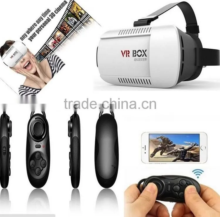 Factory Supply 3D Head Mount VR Box With Heat Dissipation 3rd Generation Virtual Reality Glasses & Bluetooth Control