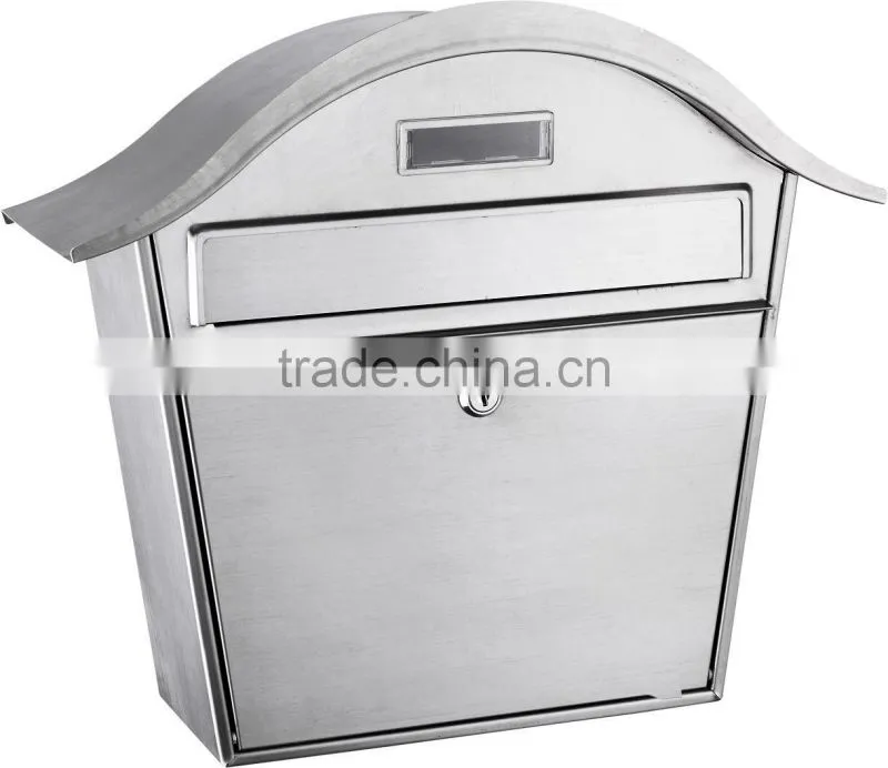 FQ-127 Classic Stainless Steel Mailbox,Lockable Letterbox,wall mounted mailbox