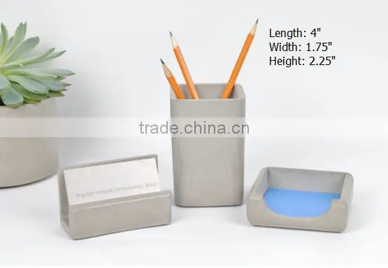 Office Organizer concrete Pencil Cup cement hole Pen Holder