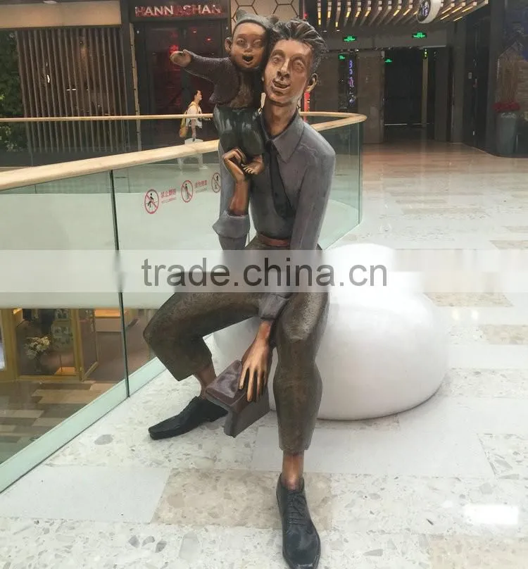Old man statue character for mall