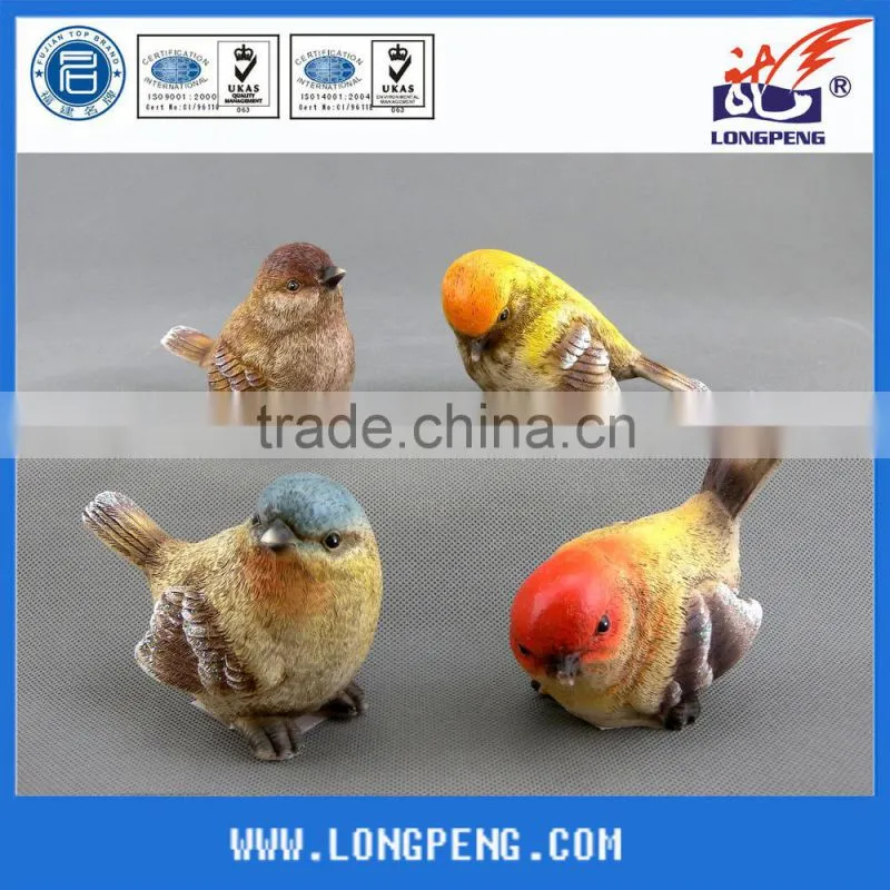 Newest White Polyresin Bird Garden Decoration