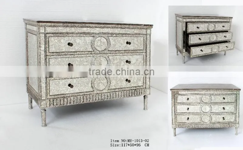 3 drawers living room furniture solid wood cabinet