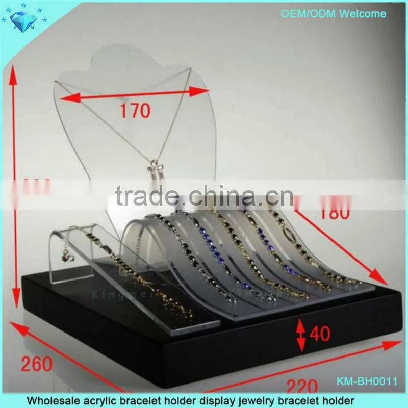 Custom hot frosted acrylic jewelry display, acrylic necklace Stands
