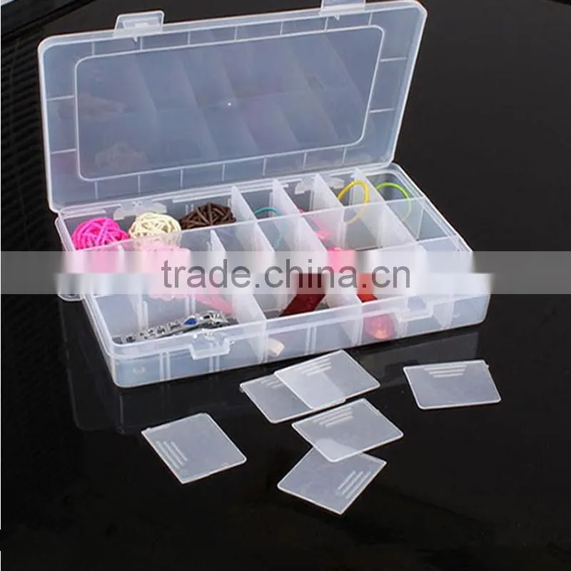 24 Compartments Adjustable Plastic Electronics Parts Gadgets Tool Storage Box with dividers