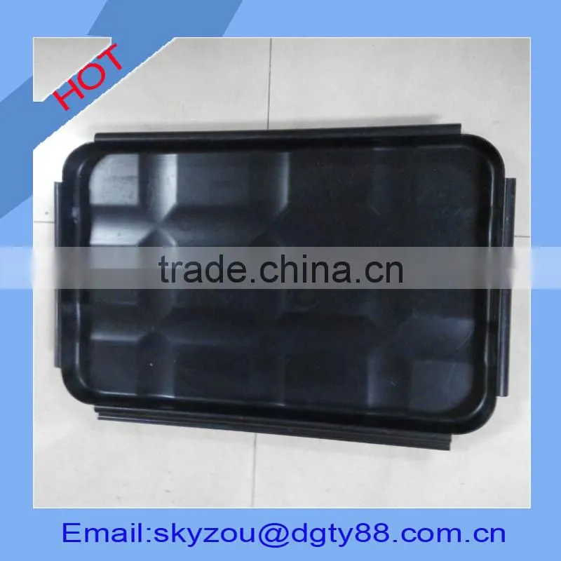 accept custom stable black color serving tray plastic with high quality