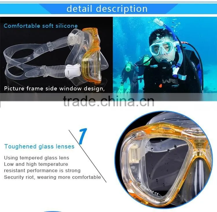 2017 TOP Customized Scuba Diving Mask And Snorkel Set