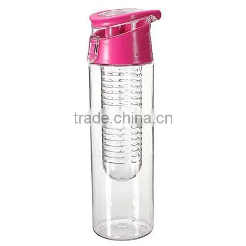 700mLCapacity Sports Healthy Fruit Juice Infuser Infusing Water Bottle Flip Lid
