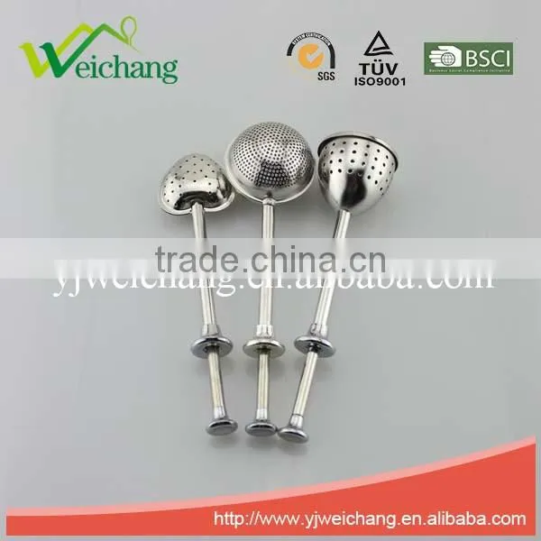 WCT104 Good quality Hot sale 304 material Mesh Tea Ball Tea Infuser Tea Strainer Long chain