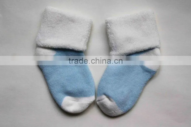 Custom turn cuff floor baby socks baby home socks