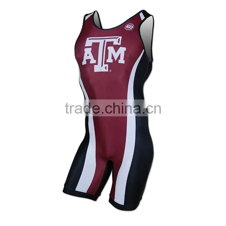 Dry fit breathable wrestling singlets could plus size