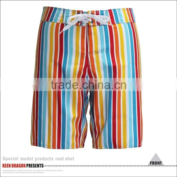 Factory Directly Vertical Rainbow Stripes Mens Swimwear Wholesale