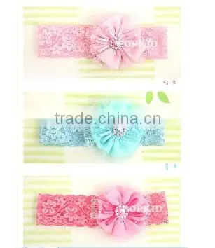 Wholesale Various Colors Flower Baby Headbands for Girls Hair Acessories Europeanstyle New styles Cute Kids Baby Girls Headband