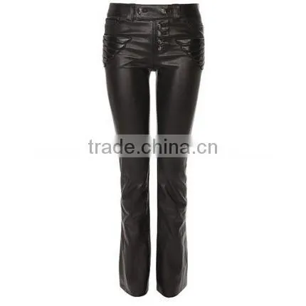 women leather pant