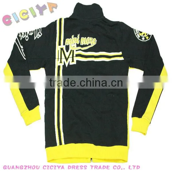 Make to order spring design boys cotton knitting zipper jacket