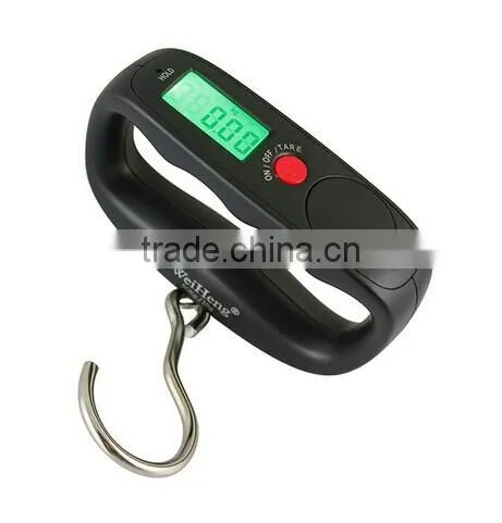 WH-14A 50kg/10g Hand Held Portable Hanging Hook Digital Travle Luggage Digital Weighing Scale