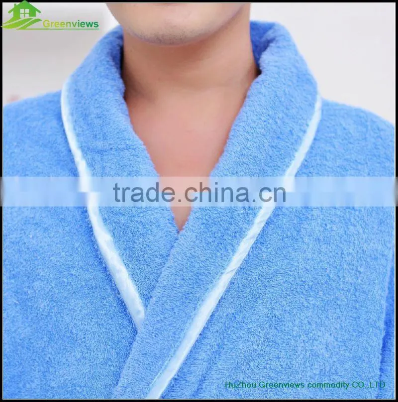 Fashion nightgown for women 100% cotton high quality soft women Bathrobe solid color