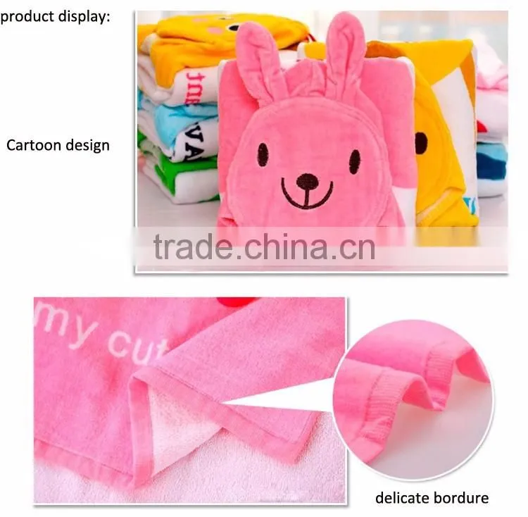 Baby hooded poncho towel robe 100% cotton fabric