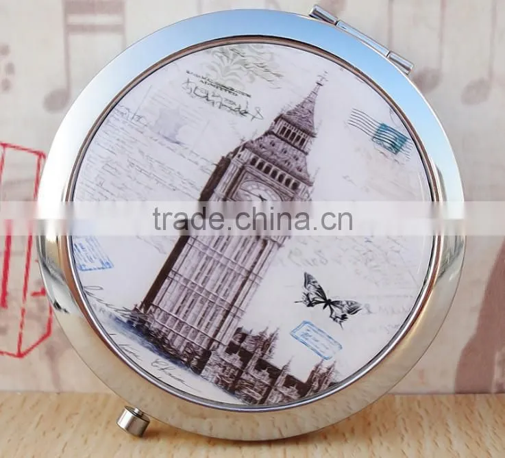 Cute Pocket Round Cosmetic Makeup Compact Travel Portable Mirror Multistyles