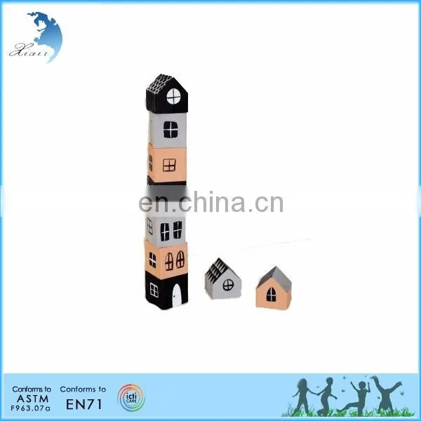 Make design small toy puzzle education montessori wooden house